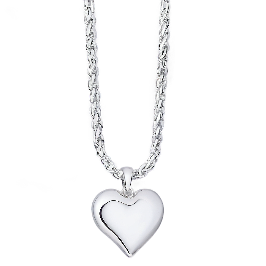 Silver Heart Pendant Png Dsm PNG image