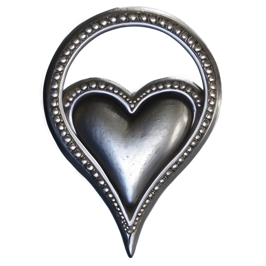 Silver Heart Png Dfg PNG image