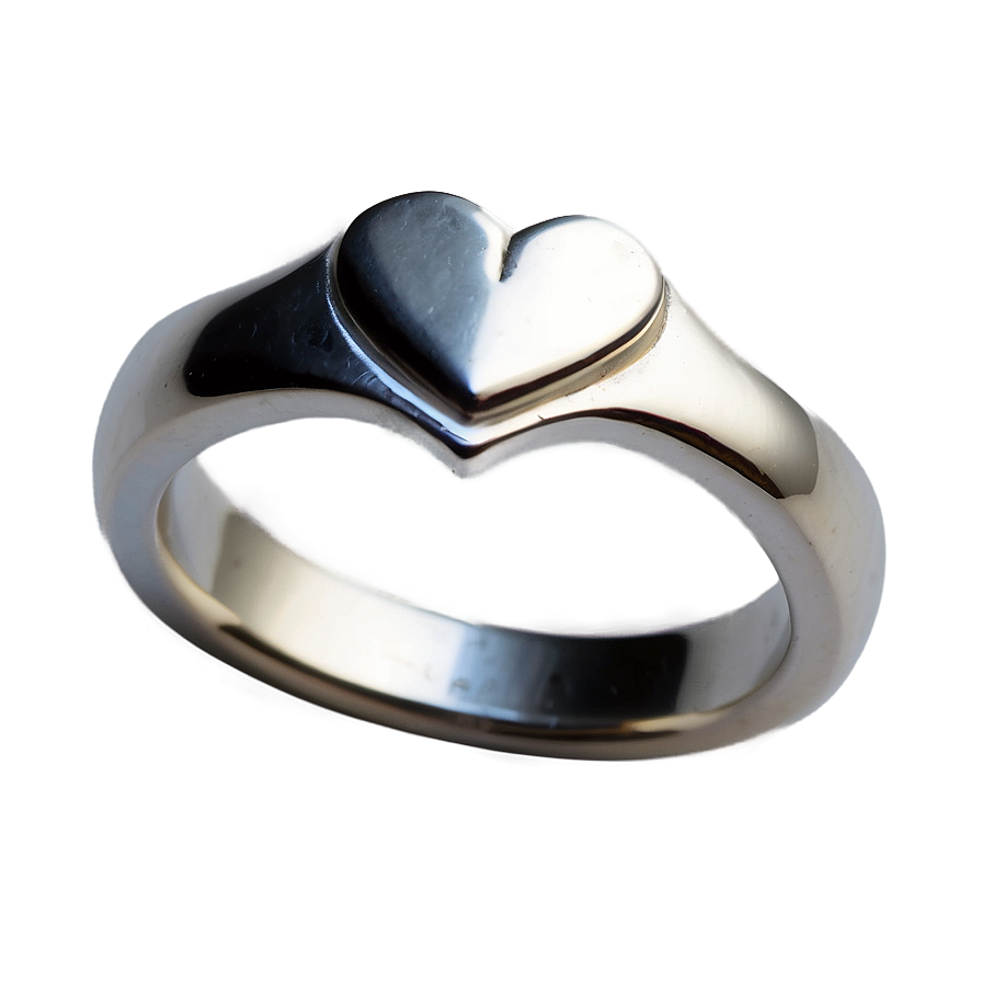 Silver Heart Ring Png Nkl94 PNG image