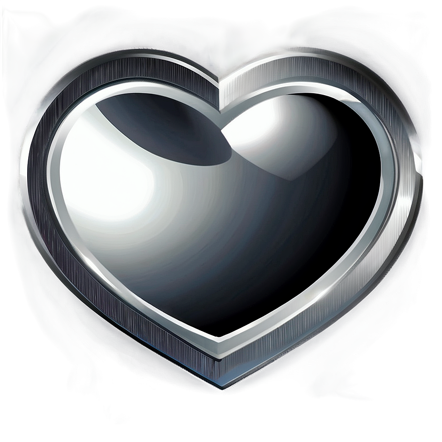 Silver Heart Vector Png Tef51 PNG image