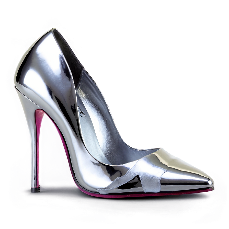 Silver High Heels Png 06122024 PNG image