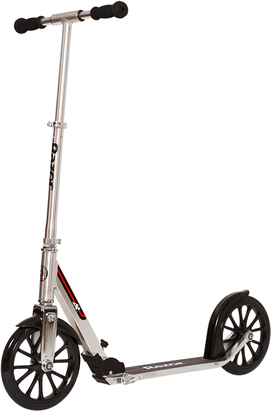 Silver Kick Scooter Isolated PNG image