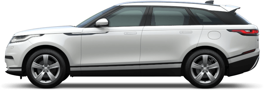 Silver Land Rover Velar Side View PNG image