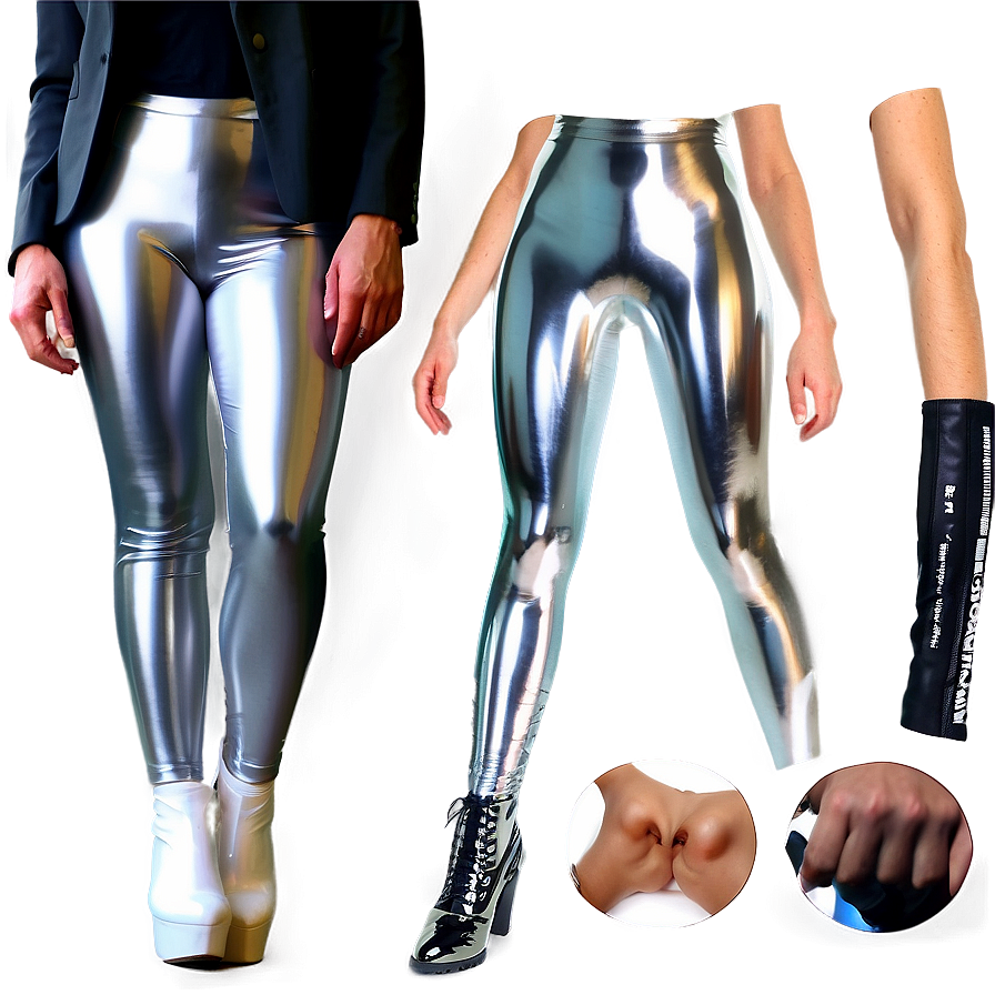 Silver Latex Leggings Png 32 PNG image