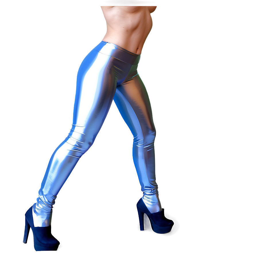 Silver Latex Leggings Png Ykc6 PNG image