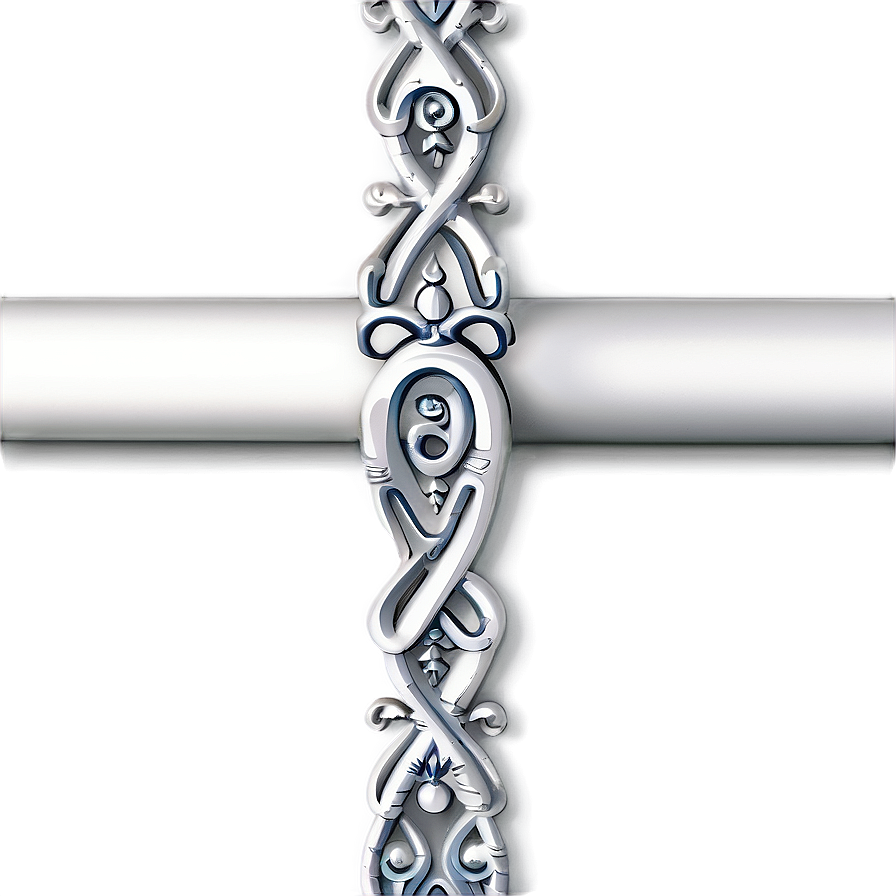 Silver Line Scrollwork Png Lyn PNG image