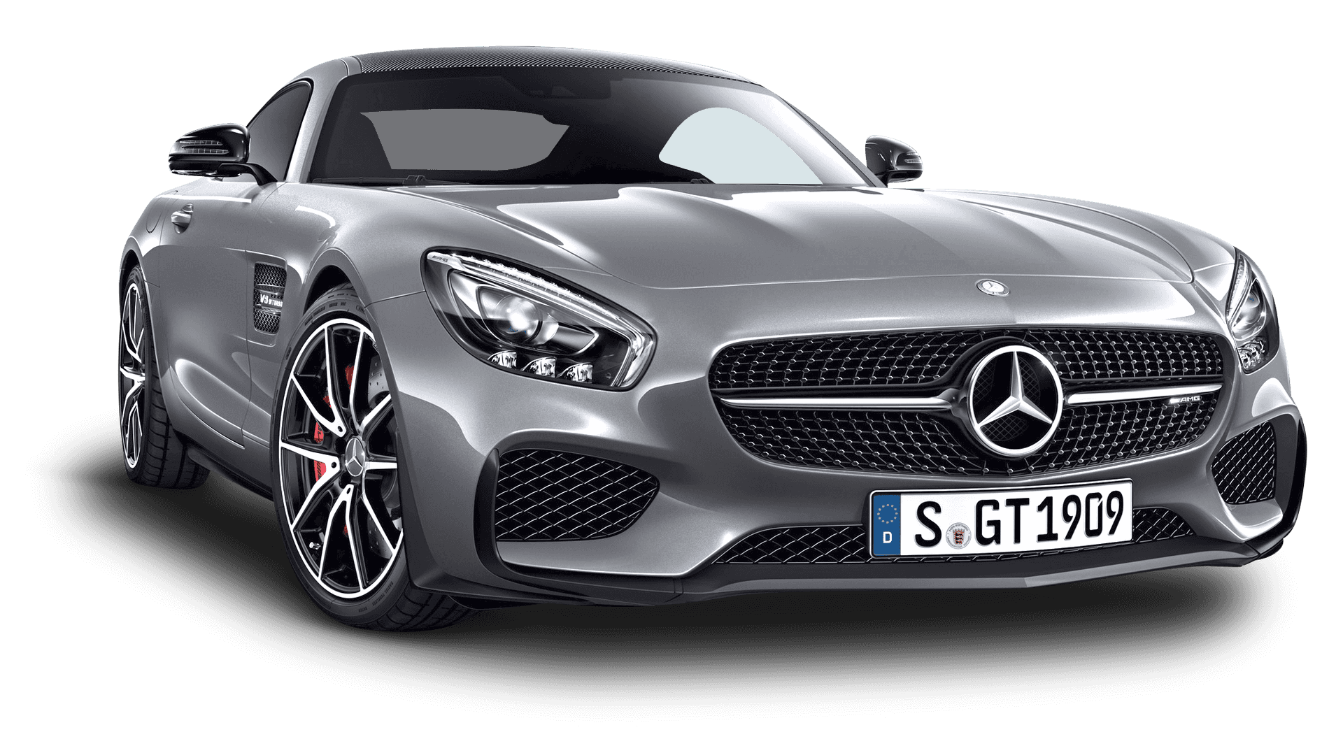 Silver Mercedes A M G G T Roadster PNG image