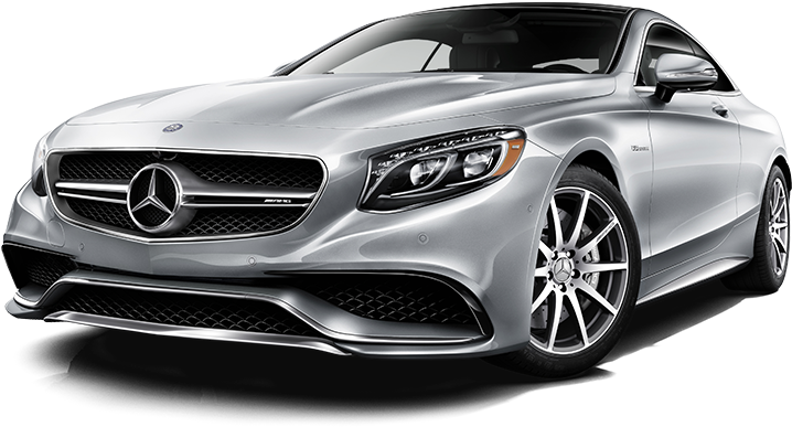 Silver Mercedes Benz Coupe PNG image