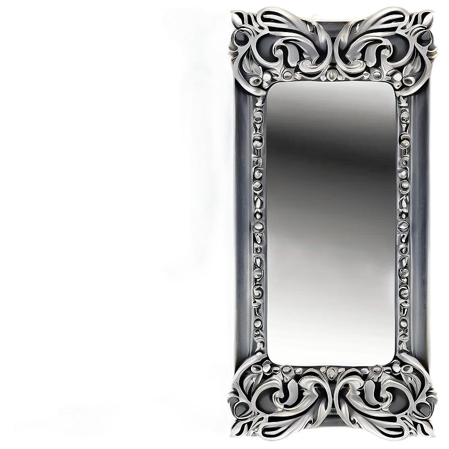 Silver Mirror Frame Png Idr PNG image