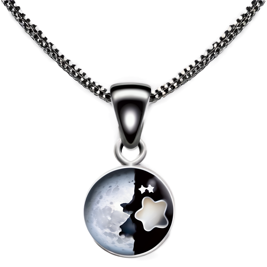 Silver Moon Necklace Png 48 PNG image