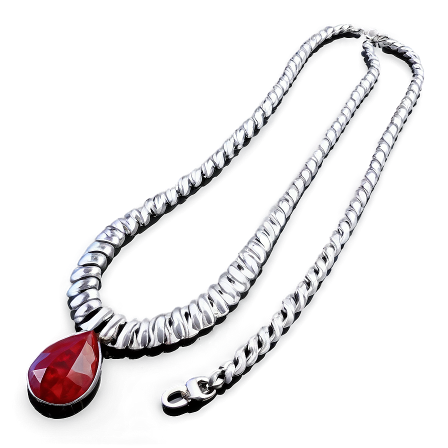 Silver Necklace B PNG image