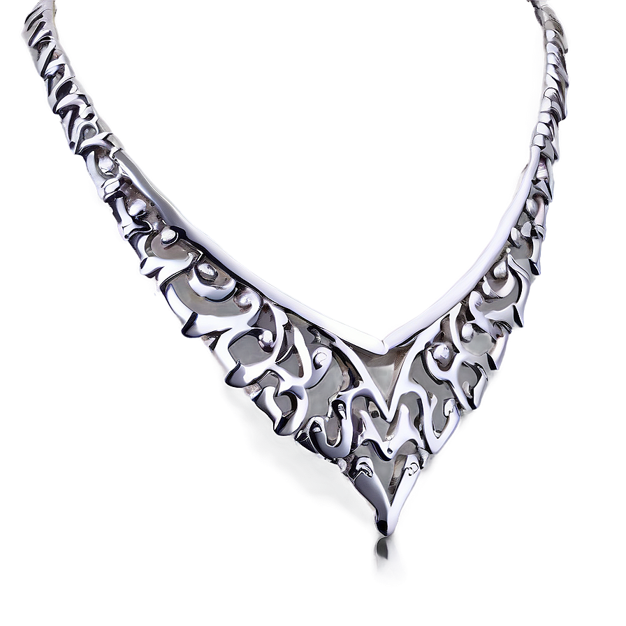 Silver Necklace For Women Png 06282024 PNG image