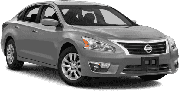 Silver Nissan Altima Sedan Profile View PNG image