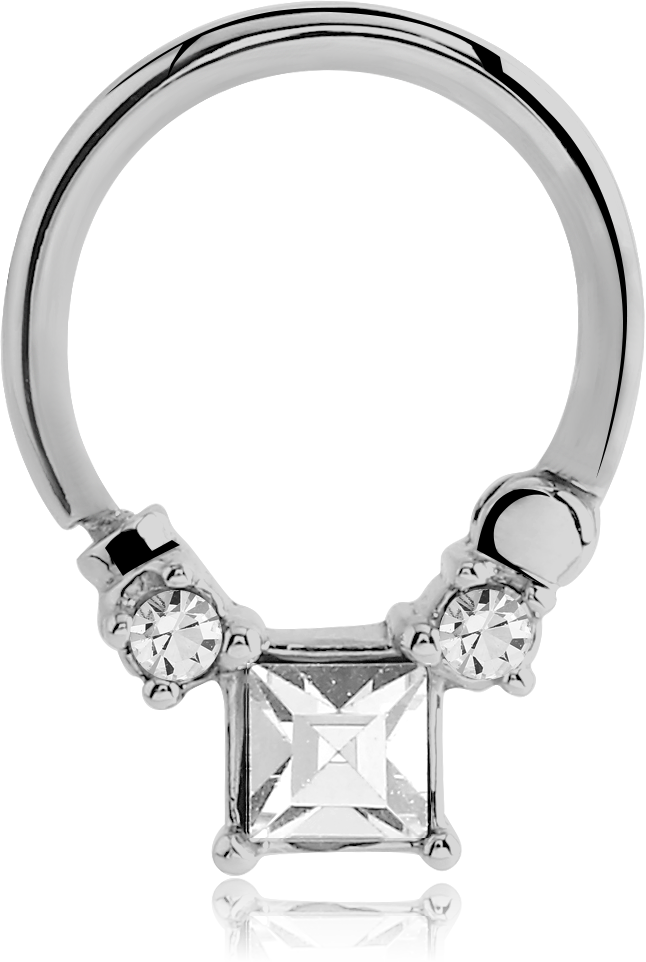 Silver Nose Ringwith Diamonds.png PNG image