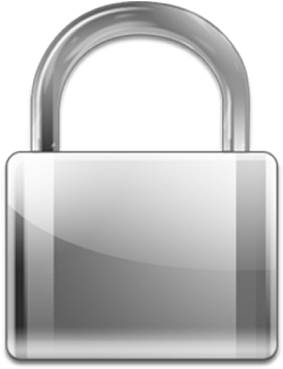 Silver Padlock Icon PNG image