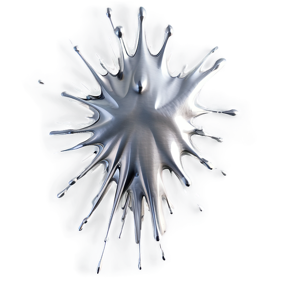 Silver Paint Splash Png 05242024 PNG image