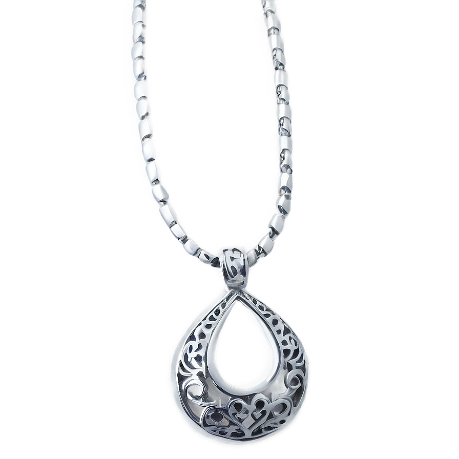 Silver Pendant Necklace Png Qkg71 PNG image