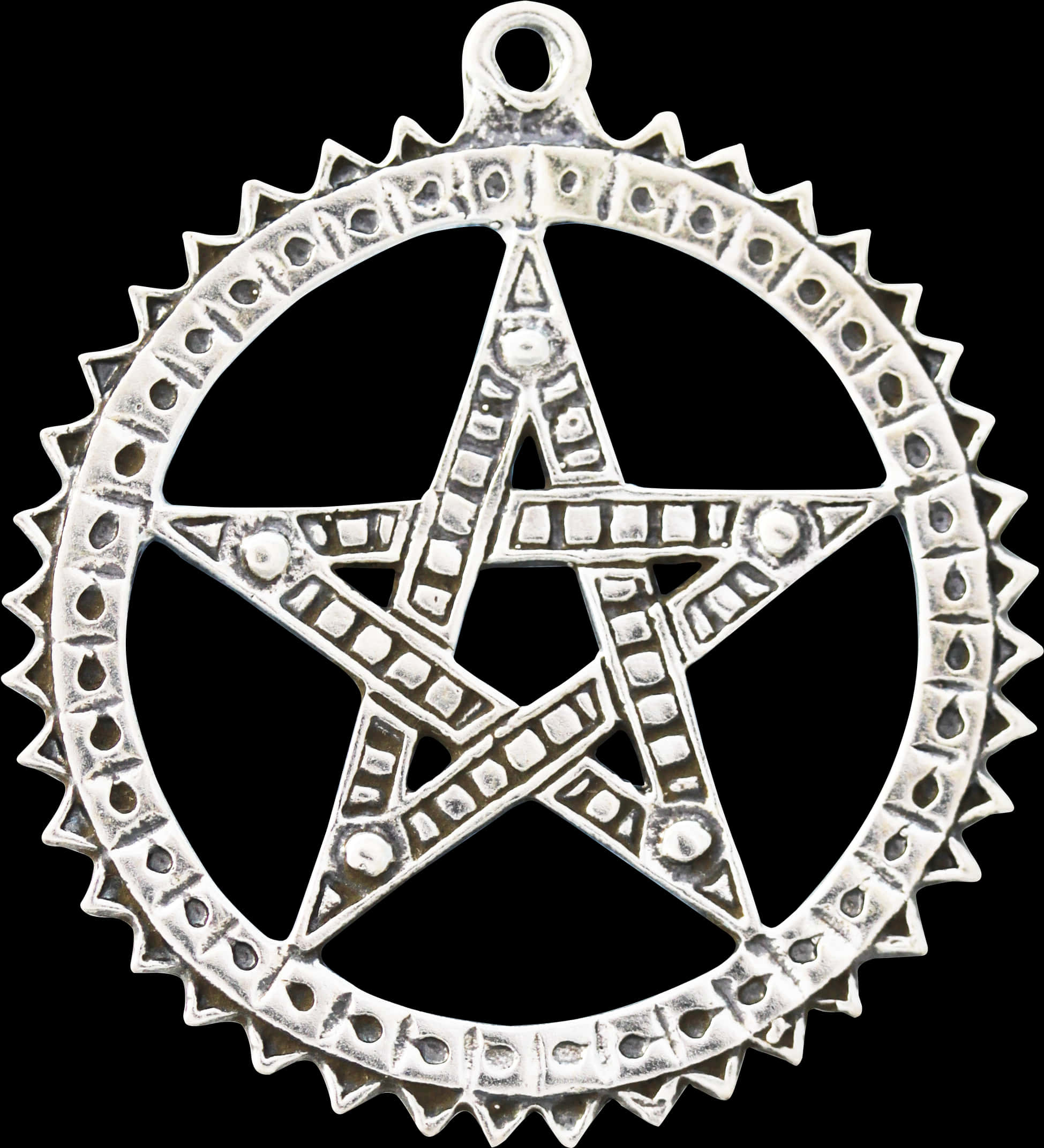 Silver Pentagram Pendant Jewelry PNG image