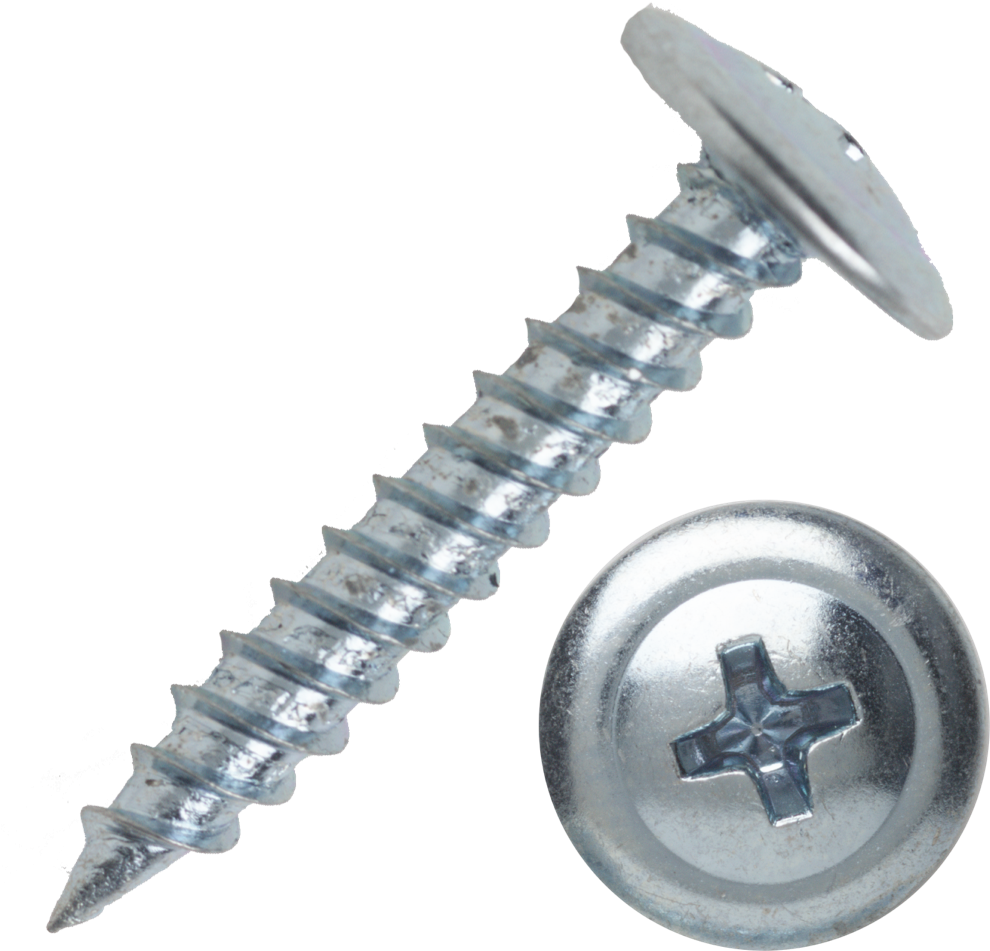 Silver Phillips Head Screw PNG image