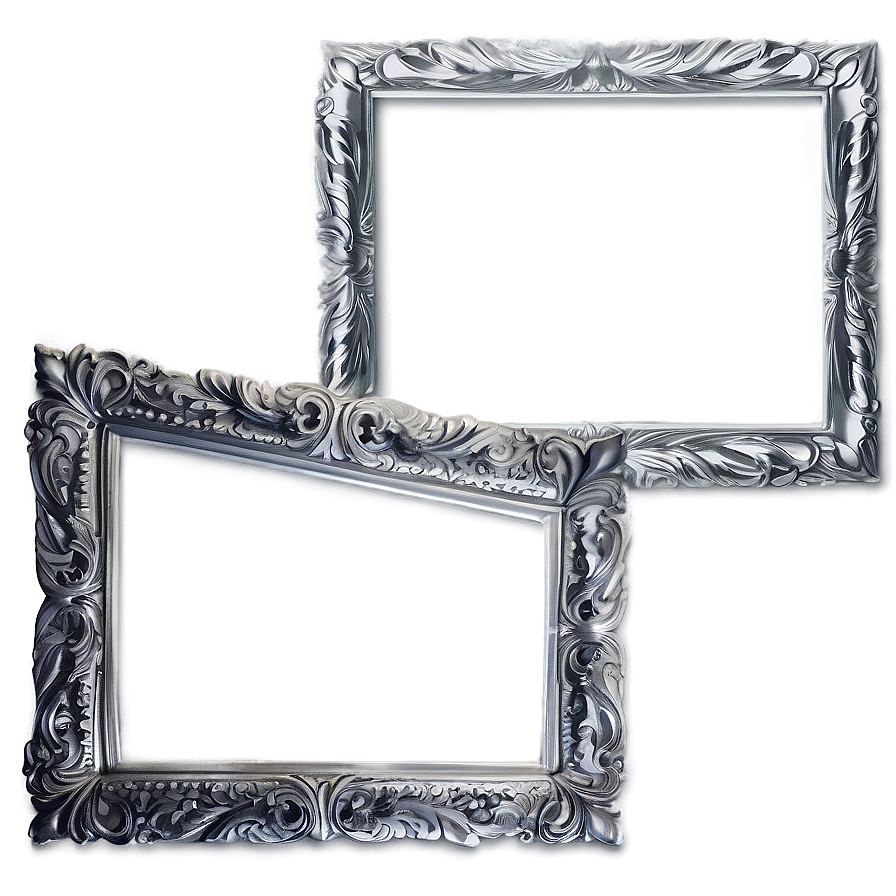 Silver Photo Frame Png Vcq37 PNG image