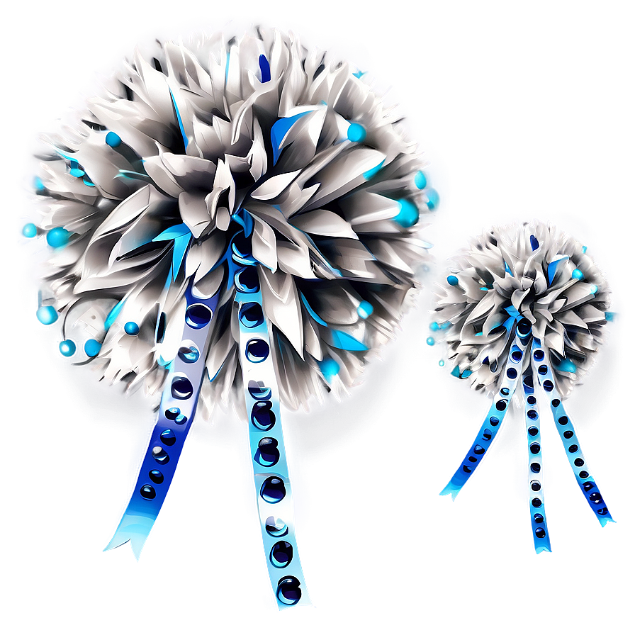 Silver Pom Poms Png 06132024 PNG image