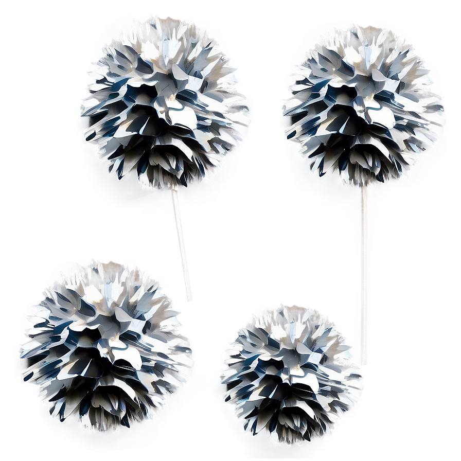 Silver Pom Poms Png 34 PNG image