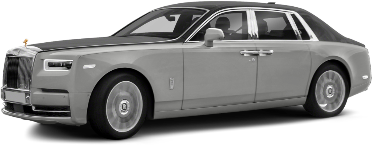 Silver Rolls Royce Phantom Side View PNG image