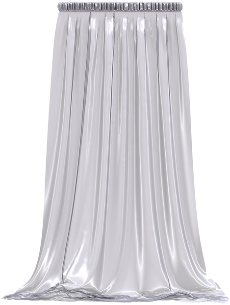 Silver Satin Curtain PNG image