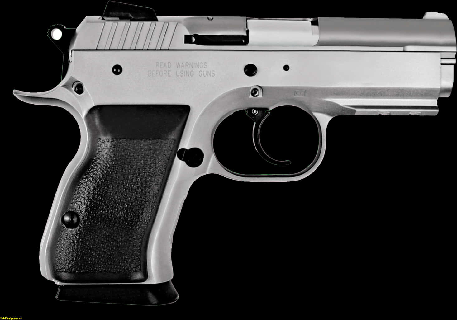 Silver Semi Automatic Pistol PNG image