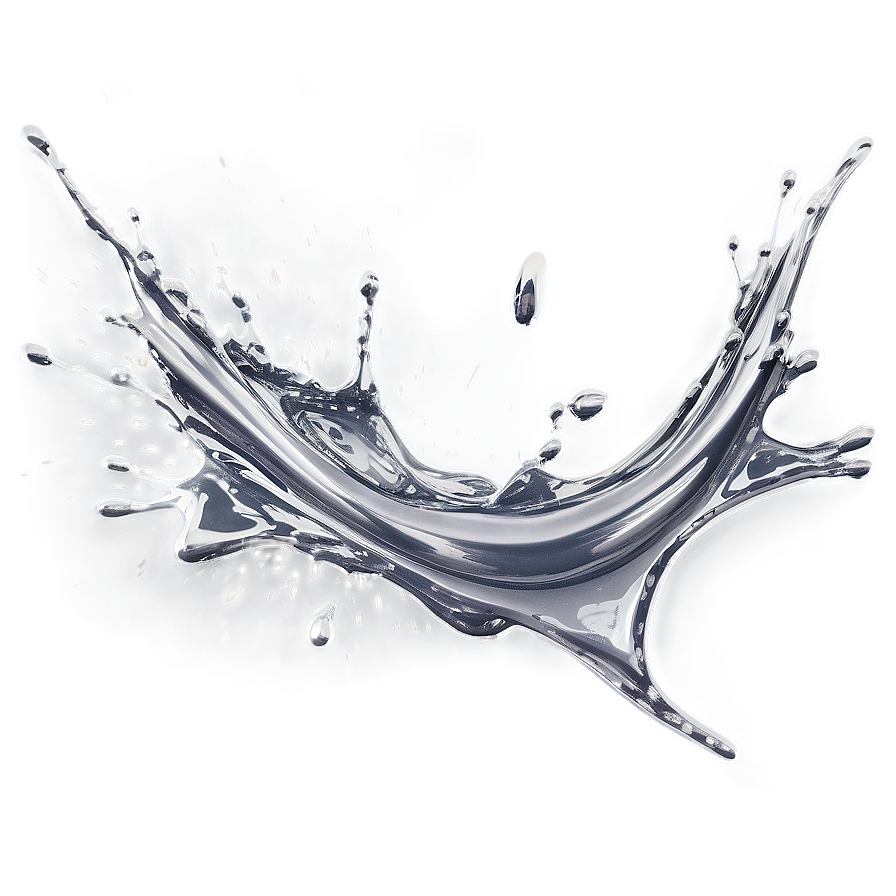 Silver Splash Effect Png 06282024 PNG image