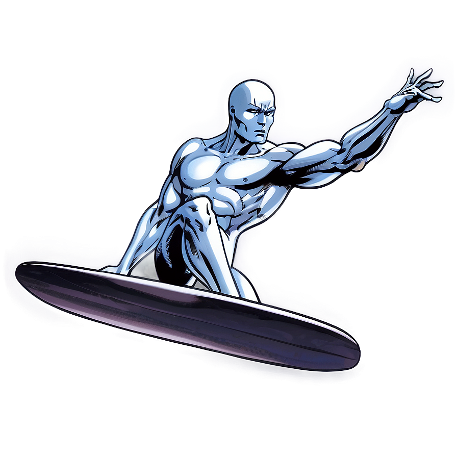 Silver Surfer Action Pose Png Cop73 PNG image