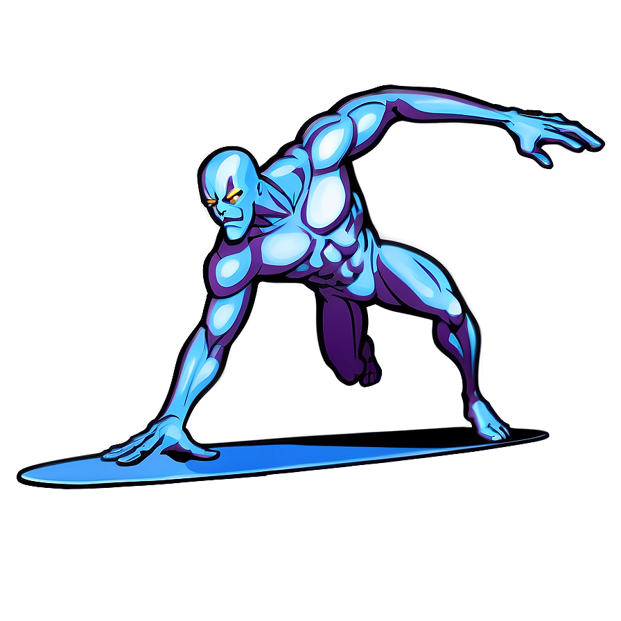 Silver Surfer Animated Series Style Png Kvh PNG image