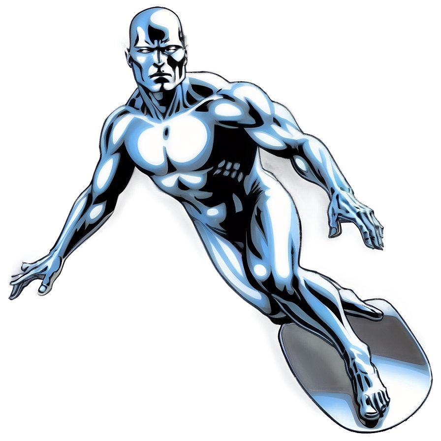 Silver Surfer Cool Pose Png 06202024 PNG image