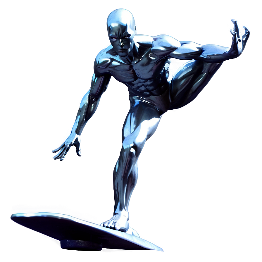 Silver Surfer Cool Pose Png 06202024 PNG image