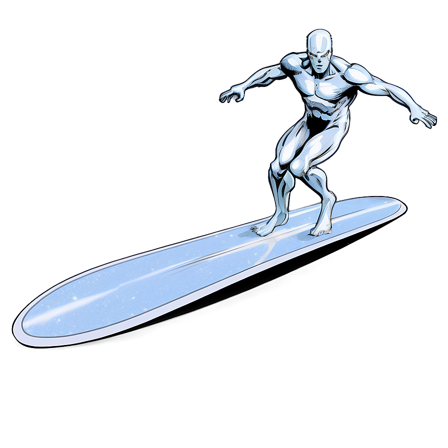 Silver Surfer Cosmic Trail Png Xvs52 PNG image