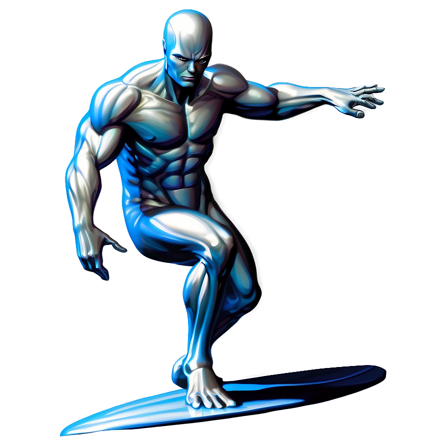 Silver Surfer Digital Painting Png Amv66 PNG image