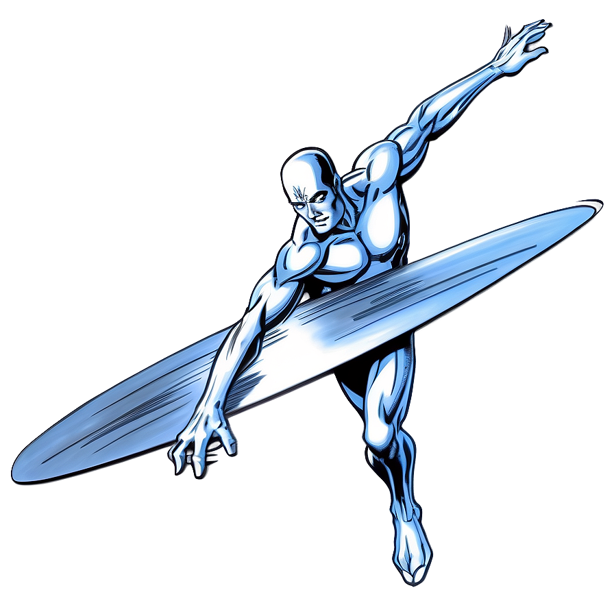 Silver Surfer Vintage Comic Png 06202024 PNG image