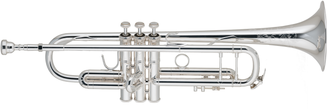 Silver Trumpet Isolatedon White PNG image