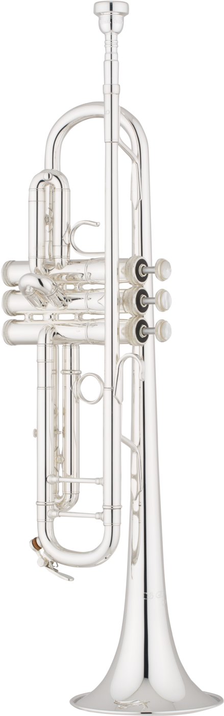 Silver Trumpet Standing Vertical PNG image