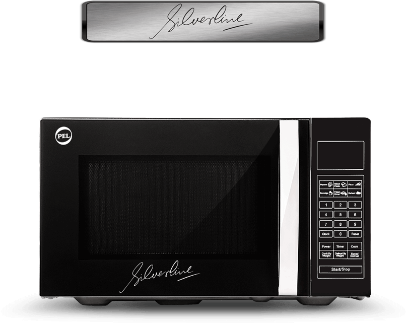 Silverline Microwave Oven Black PNG image