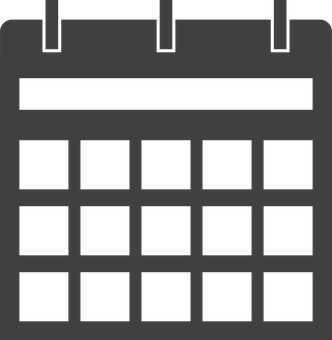 Simple Black Calendar Icon PNG image