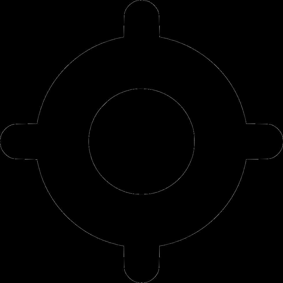 Simple Black Crosshair Design PNG image