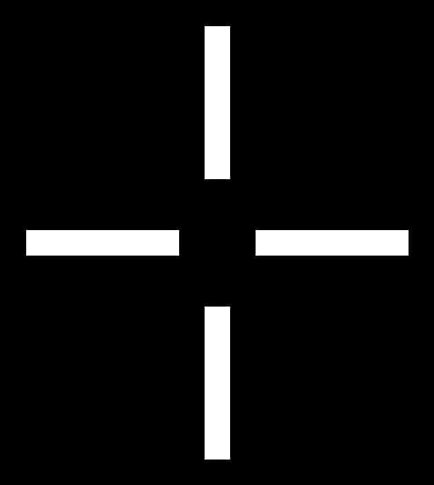 Simple Black Crosshair Graphic PNG image