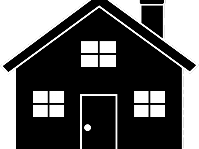 Simple Black House Clipart PNG image