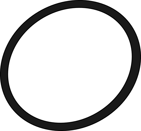 Simple Black Oval Frame PNG image