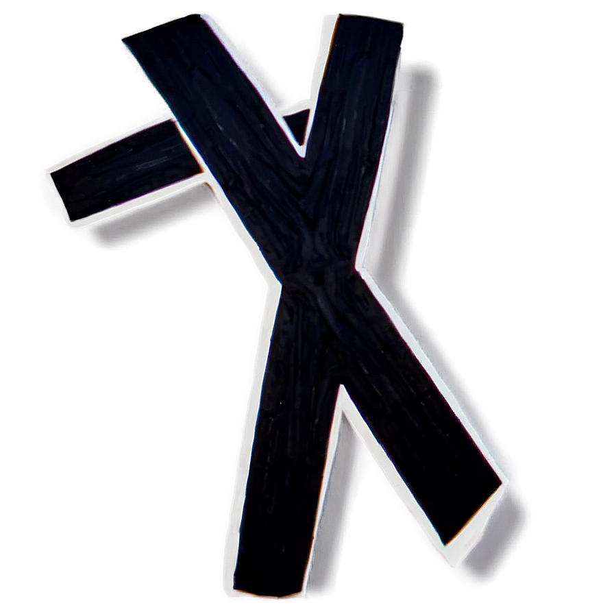 Simple Black X Sign Png 06272024 PNG image