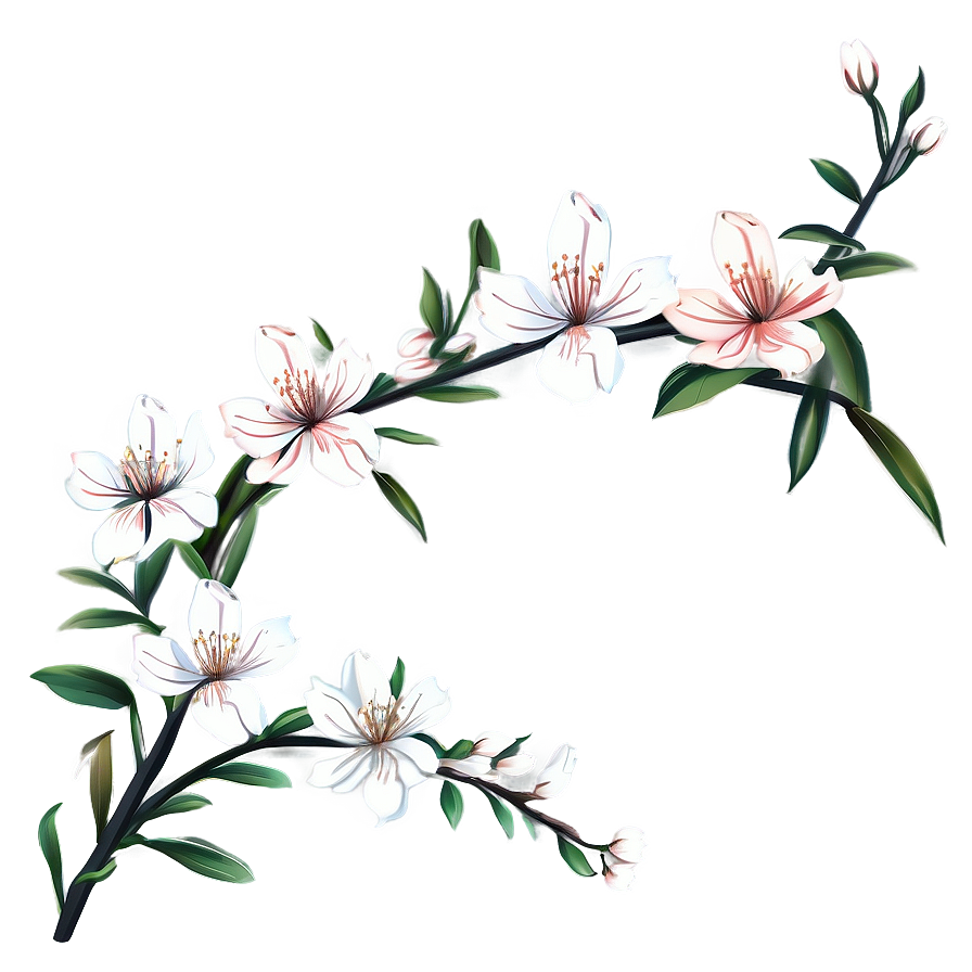 Simple Blossom Art Png 06202024 PNG image