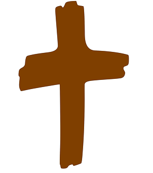 Simple Brown Cross Graphic PNG image