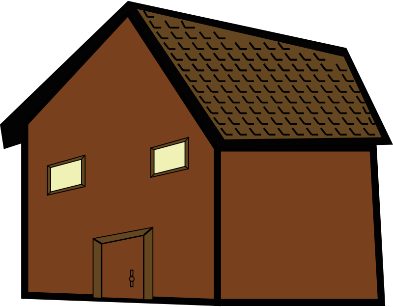 Simple Brown House Illustration PNG image