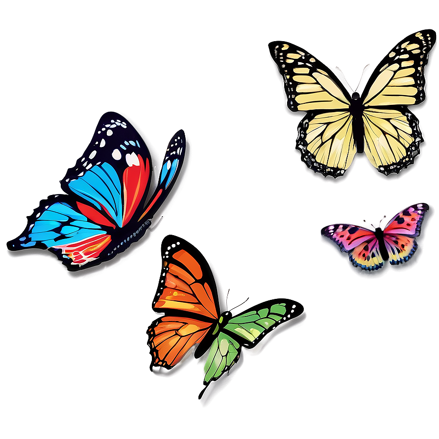 Simple Butterflies Png 05232024 PNG image